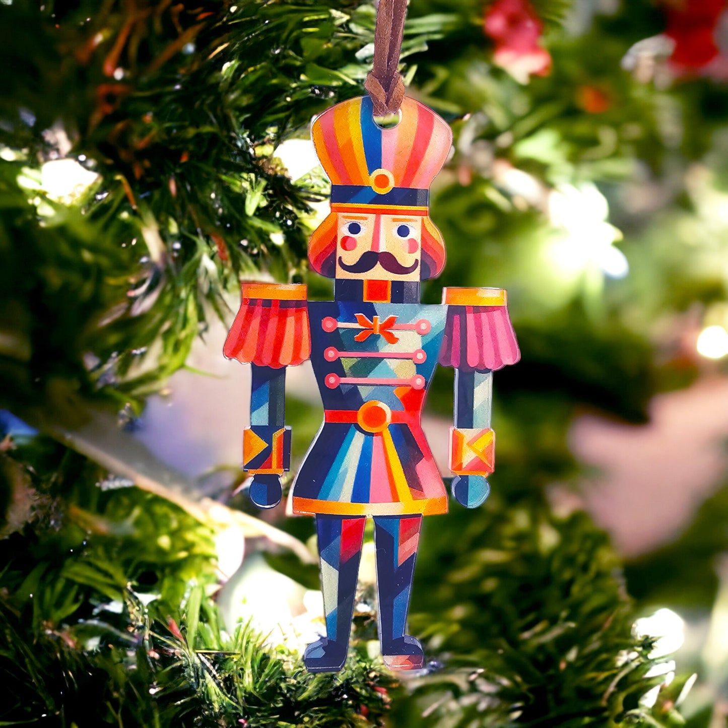 Nutcracker Abstract Holiday Tree Ornament