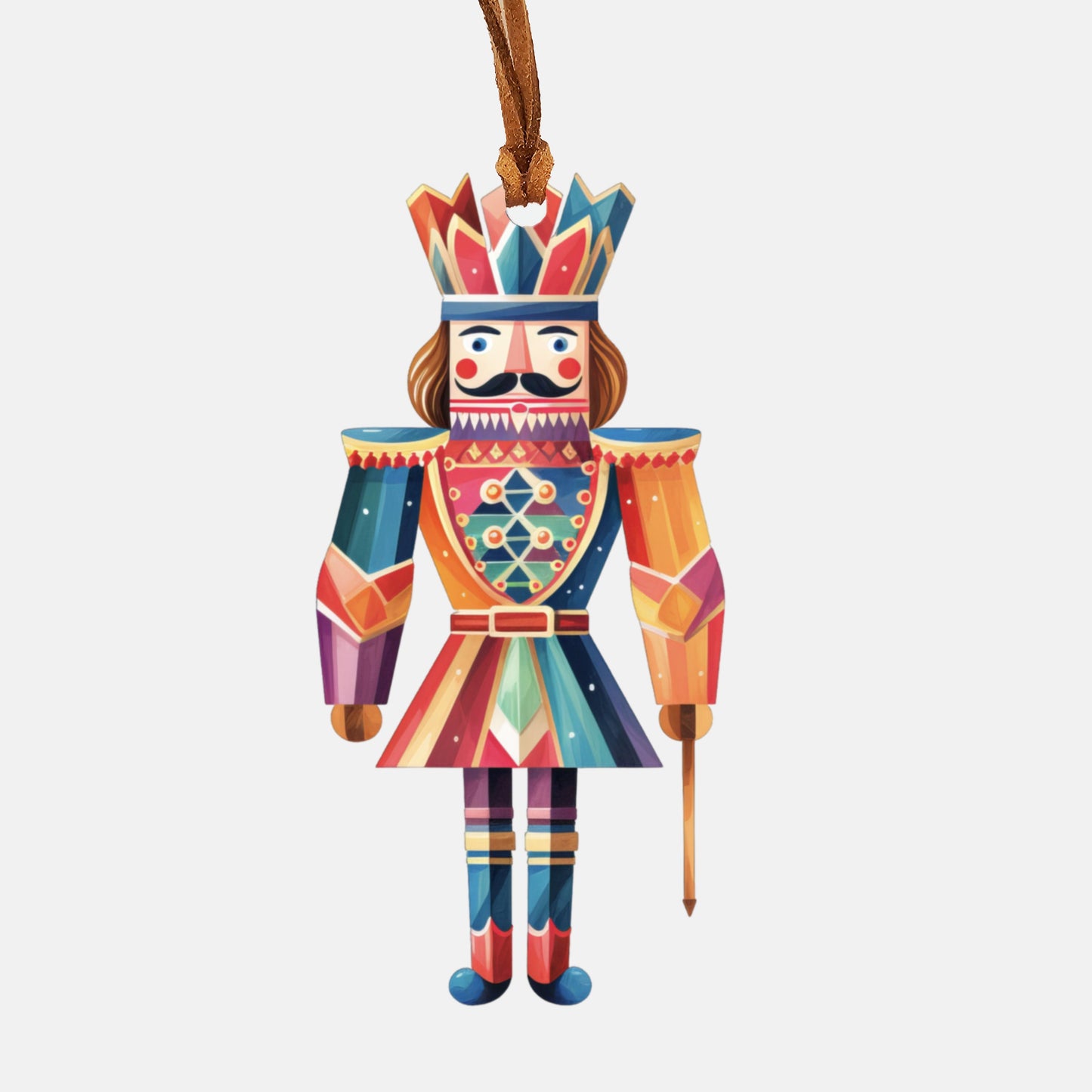 Handmade Modern Nutcracker Holiday Ornament