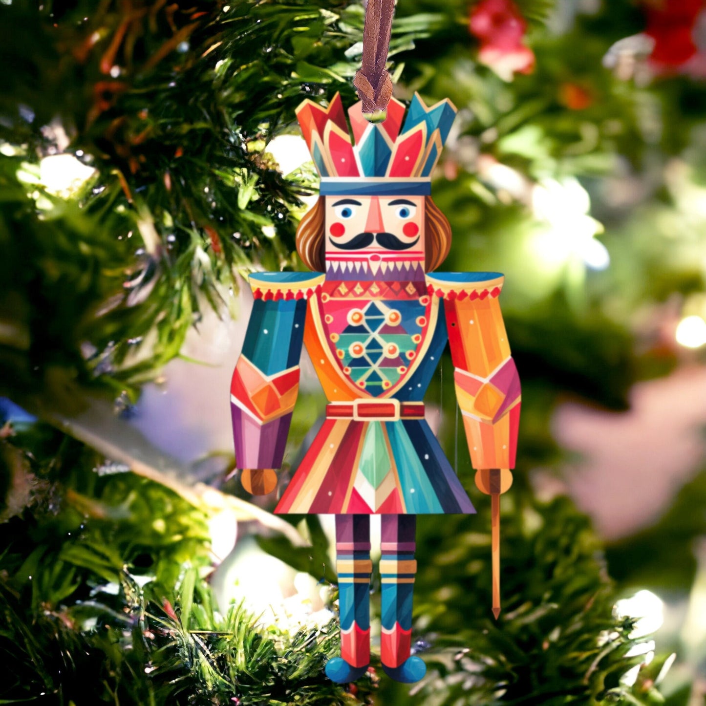 Handmade Modern Nutcracker Holiday Ornament