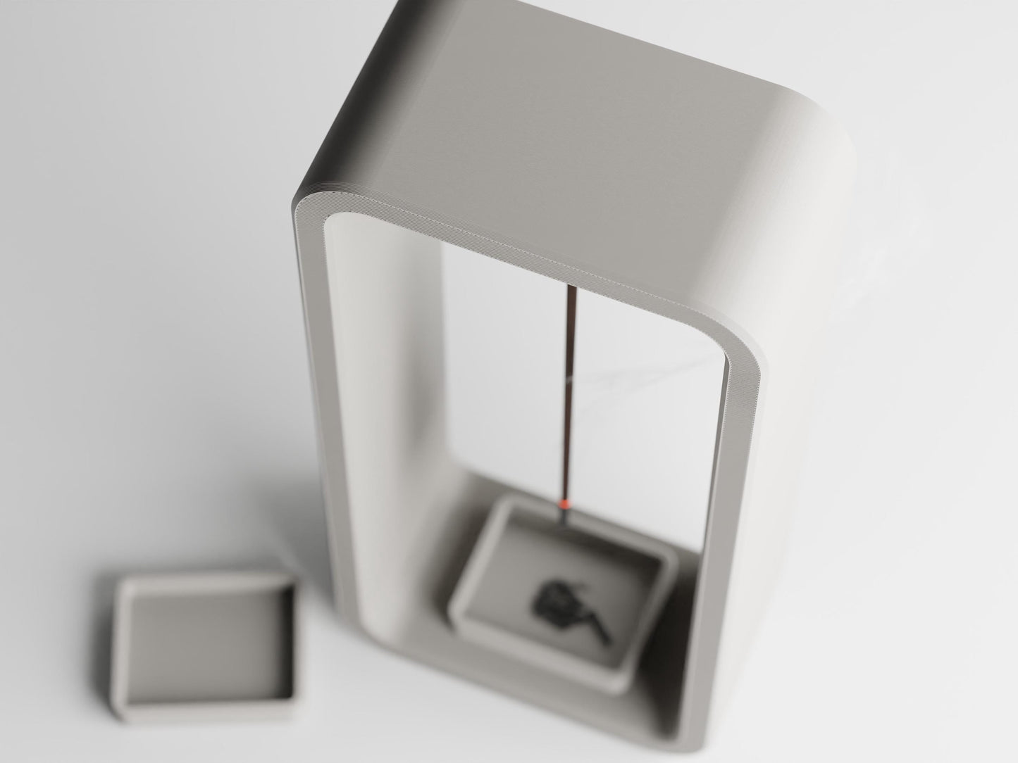 Upside-Down Incense Stick Holder with Catchall Tray