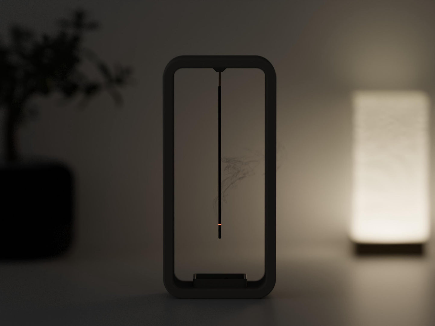 Upside-Down Incense Stick Holder with Catchall Tray