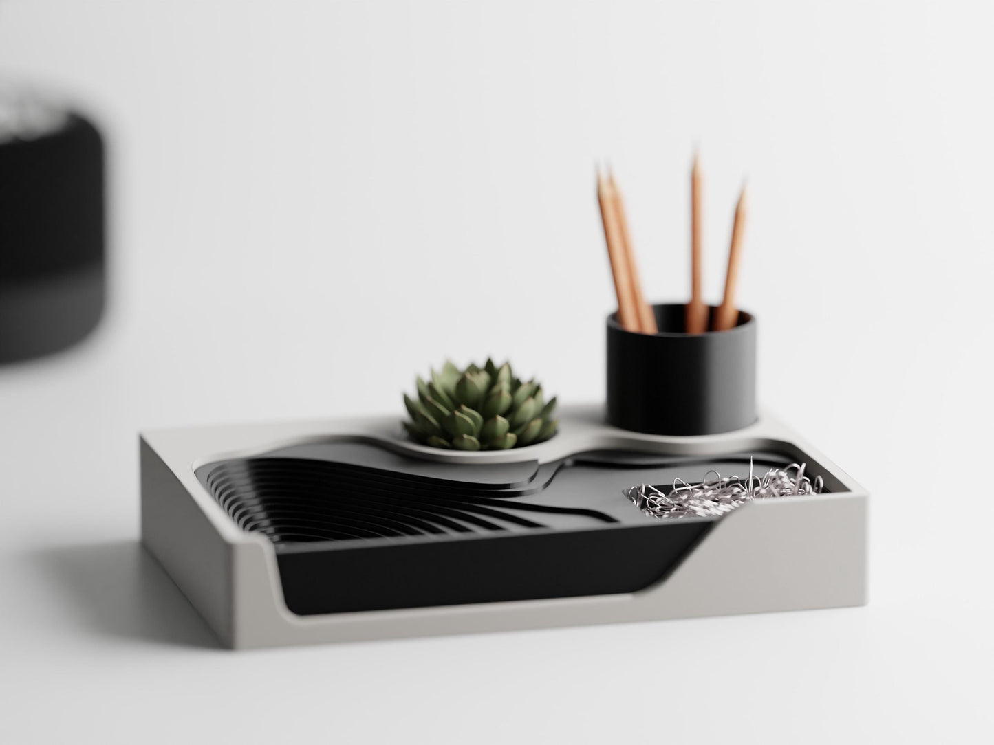Customizable Stepped Desk Organizer and Planter