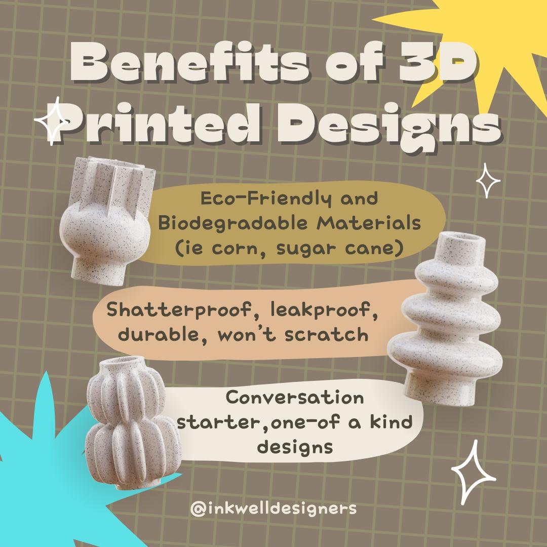 Vouri Vase, 3D Printed Flower Vase