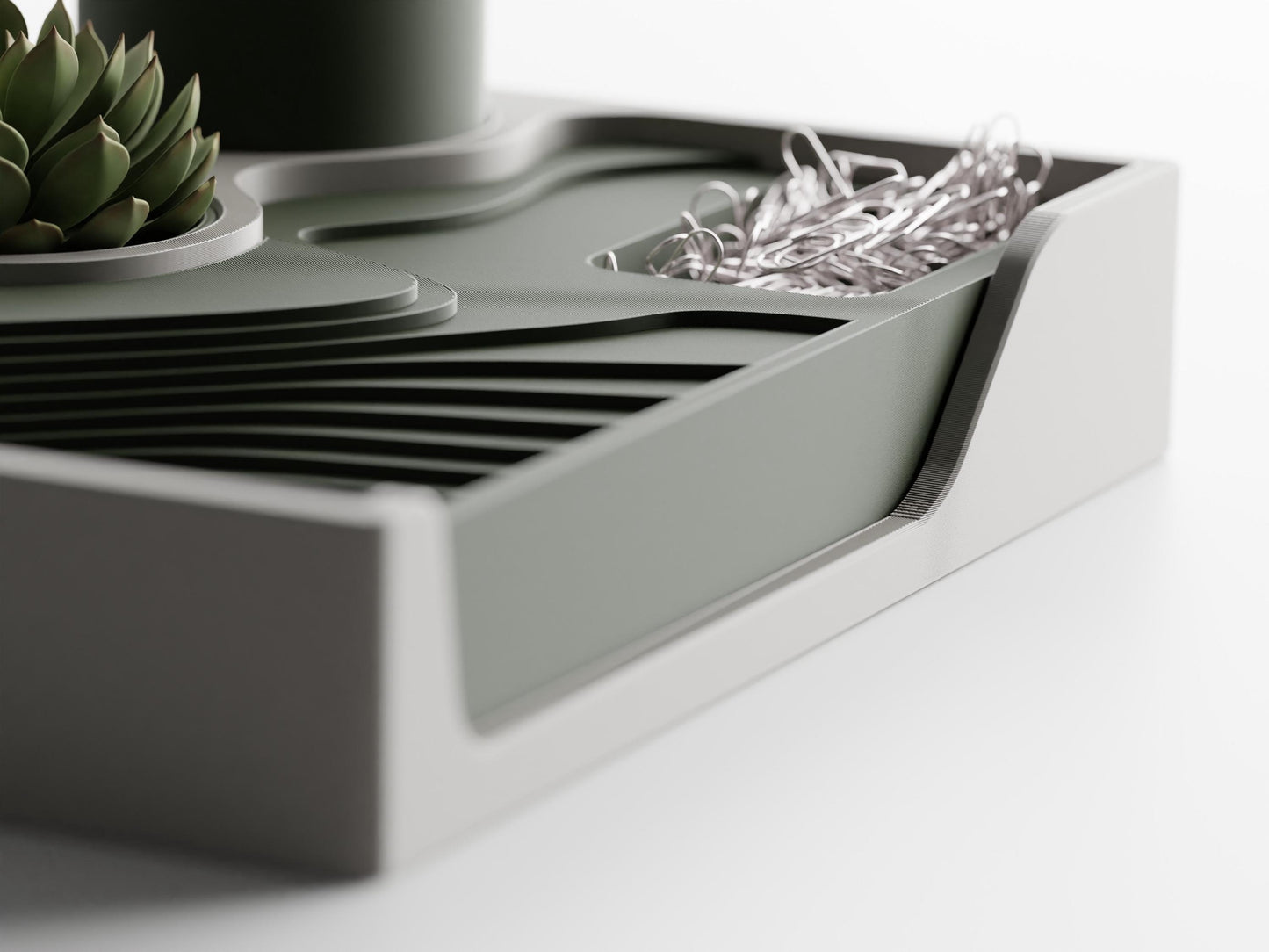 Customizable Stepped Desk Organizer and Planter