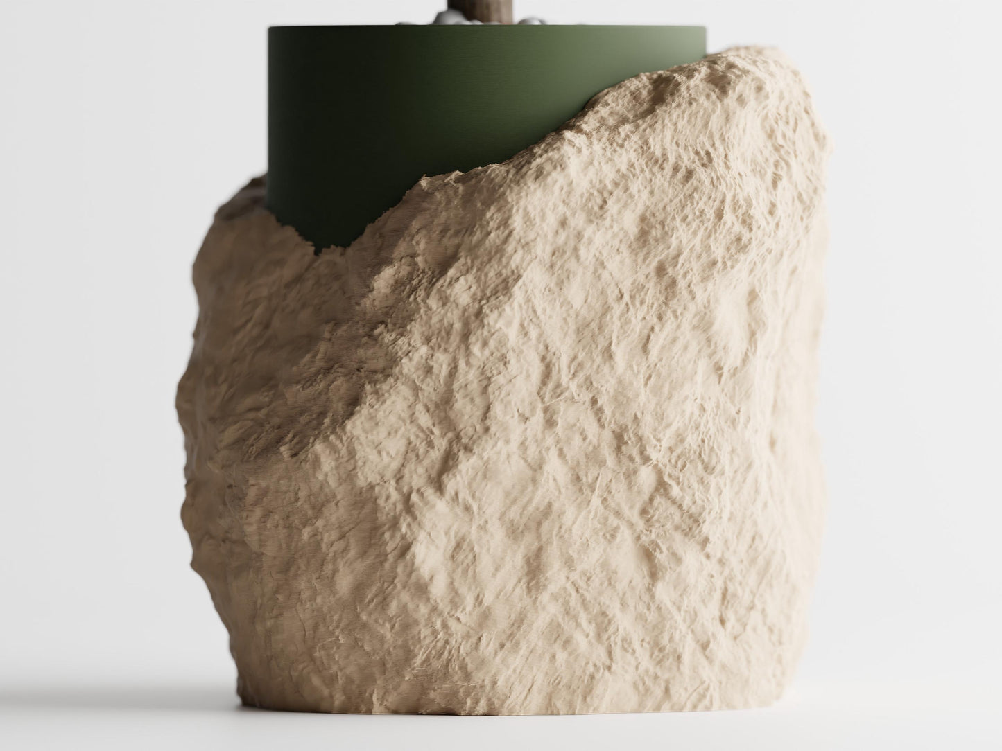 Natural Stone Illusion Planter, 3D Printed