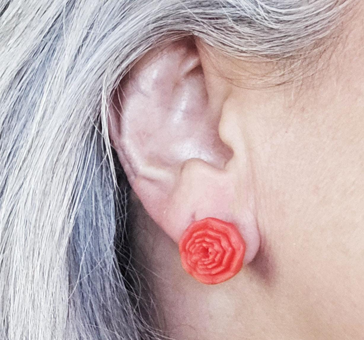 Rosebud Stud Earrings