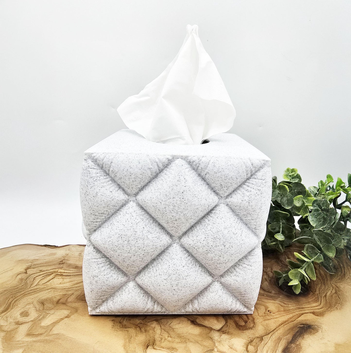 Square Quilted Tissue Box Cover, Facial Tissue Box Holder