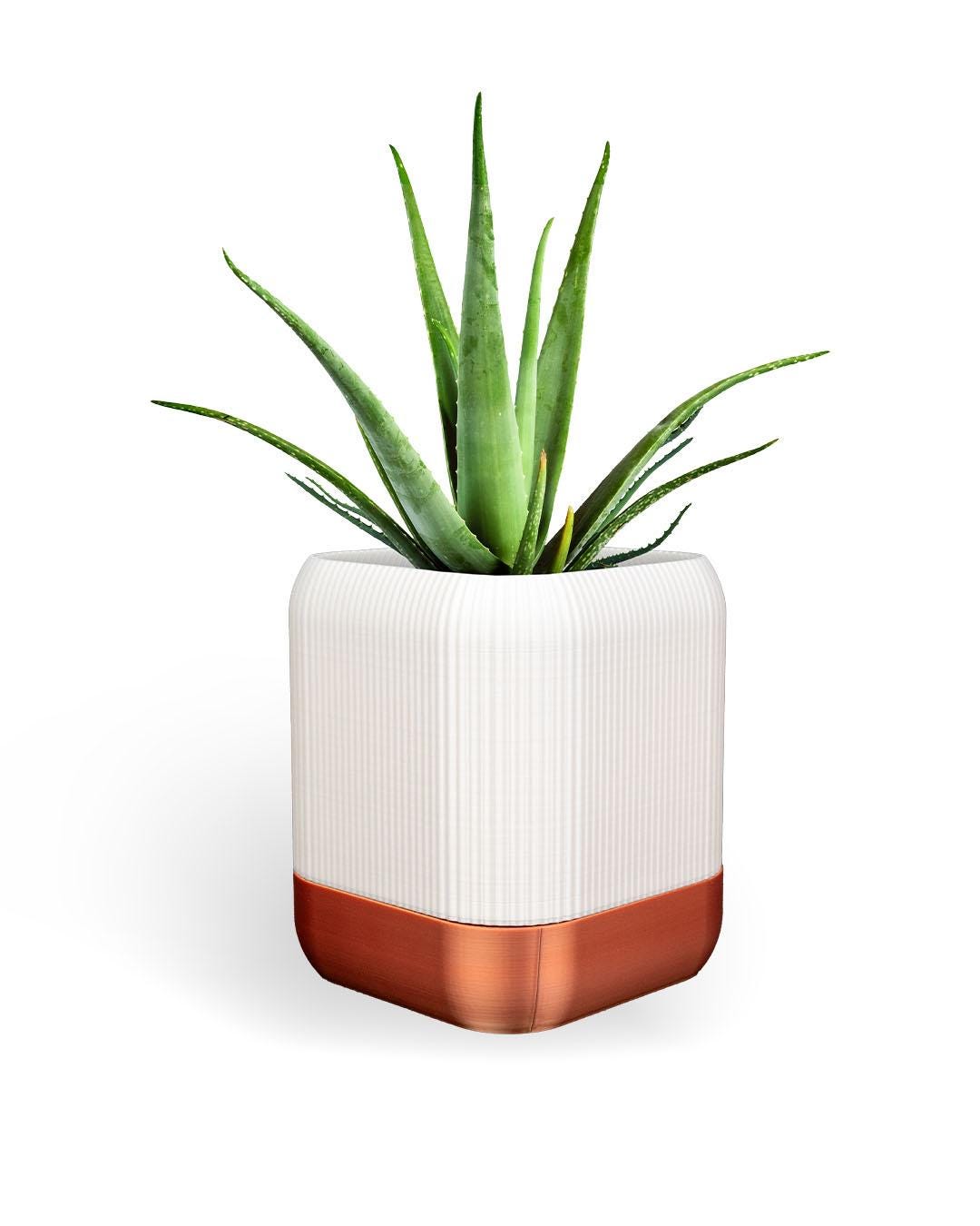 Self-Watering Modern Ribbed Planter
