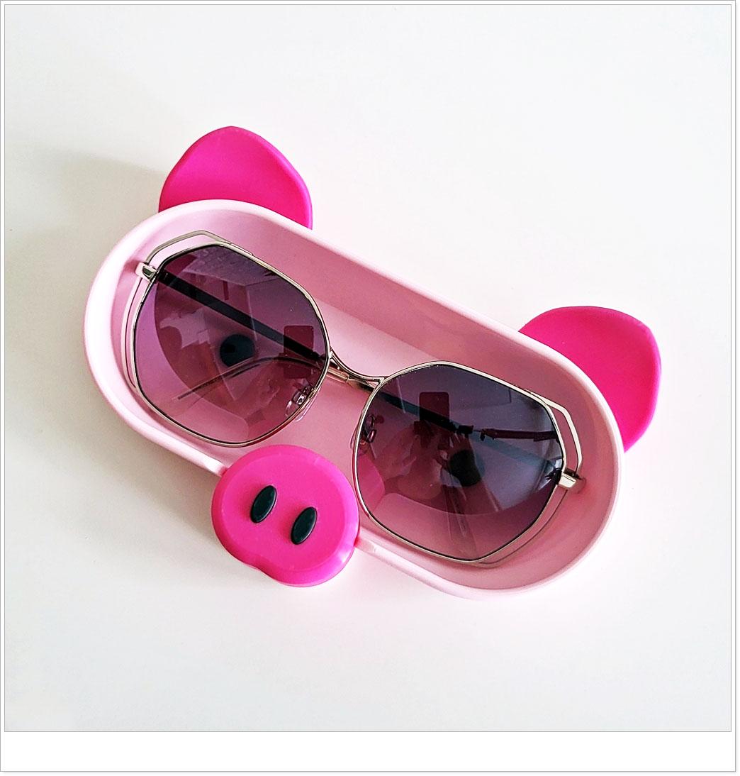 Cute Pink Pig Glasses Holder, Piggy Sunglasses Tray