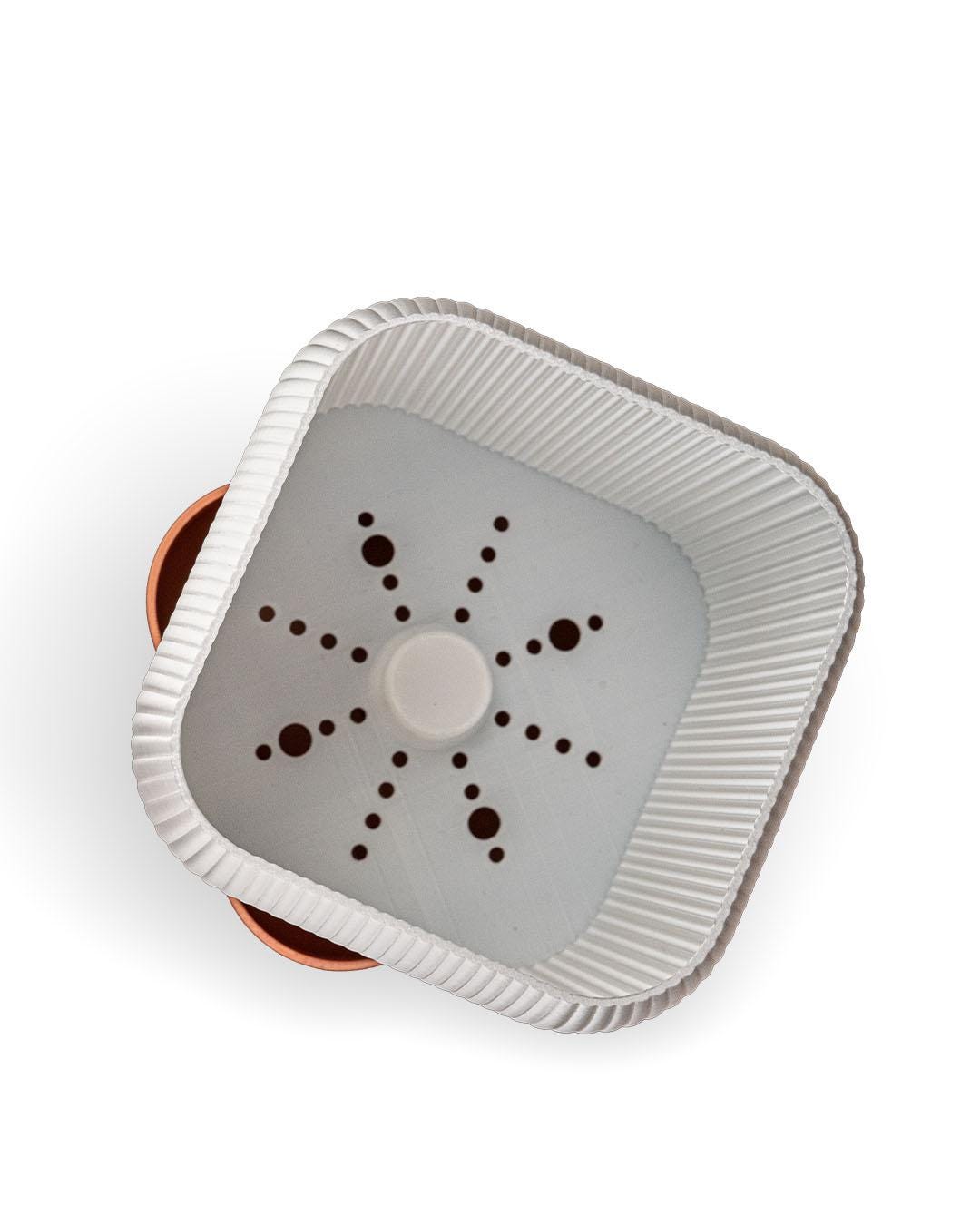 Self-Watering Modern Ribbed Planter