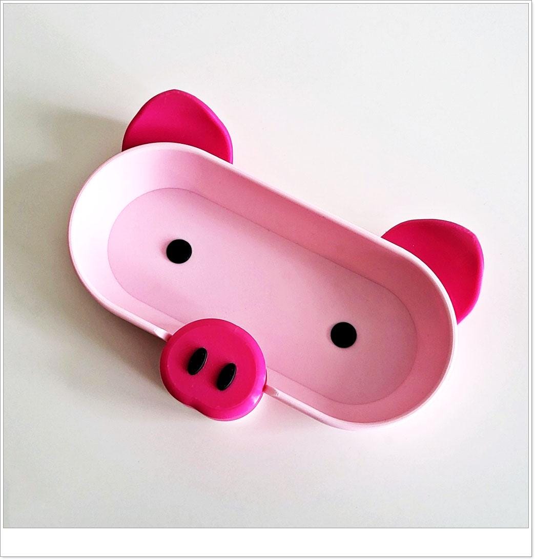 Cute Pink Pig Glasses Holder, Piggy Sunglasses Tray