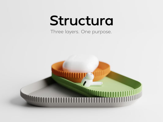 Structura 3 Tray Organizer and Modern Desk Set