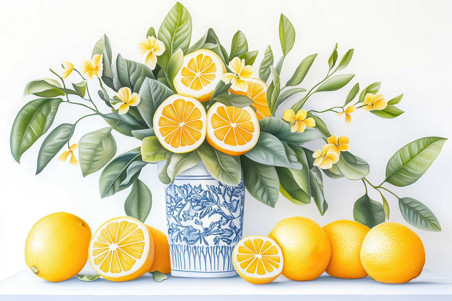 Chinoiserie Lemons Art Print