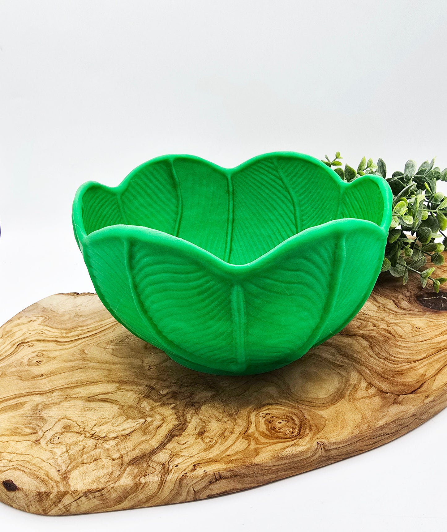 Leafy Green Bowl for Fruit, Salad, Keys Kitchen Decor