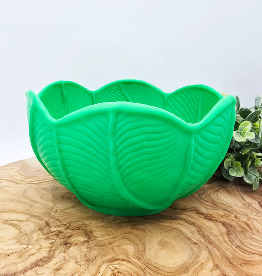 Leafy Green Bowl for Fruit, Salad, Keys Kitchen Decor