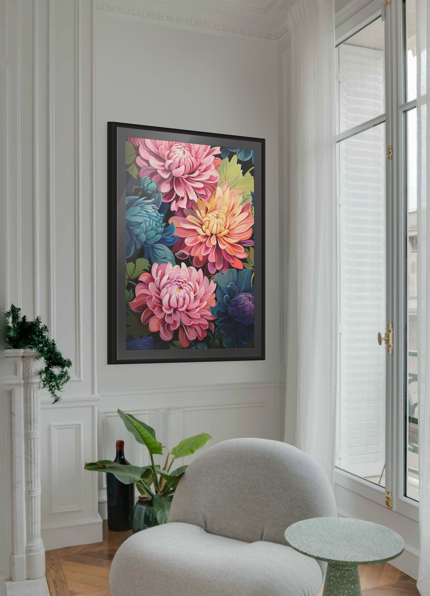 Dancing Dahlias Wall Art Print