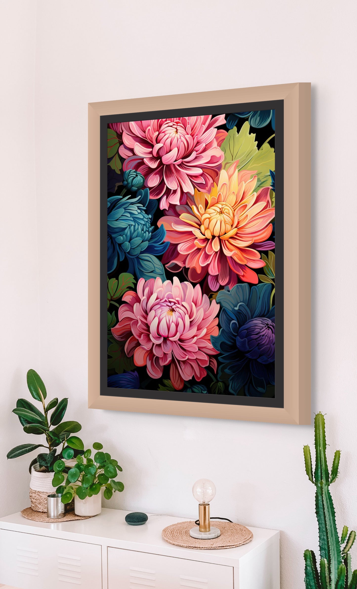 Dancing Dahlias Wall Art Print