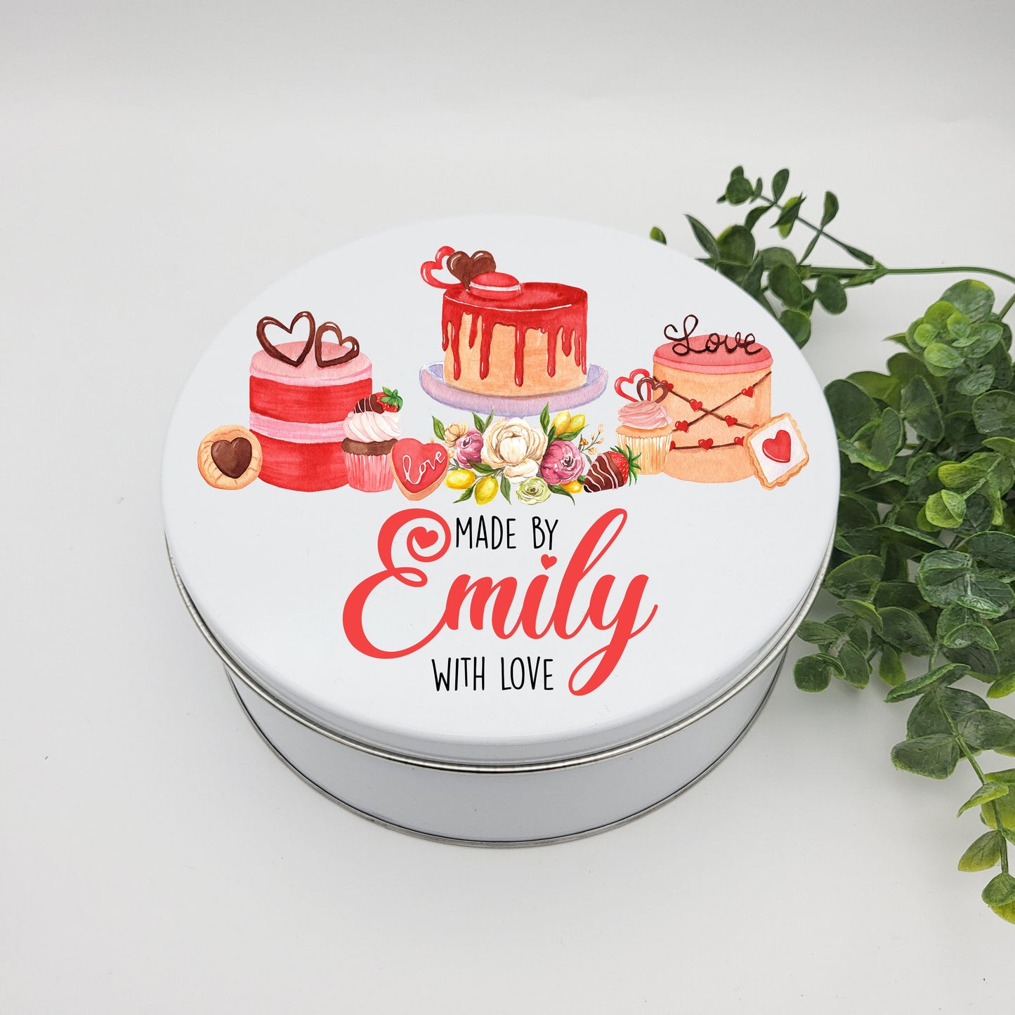 Made By With Love Personalized Cookie Tin