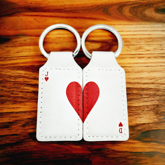 Customized Ace of Hearts Two-Piece Keychain Set