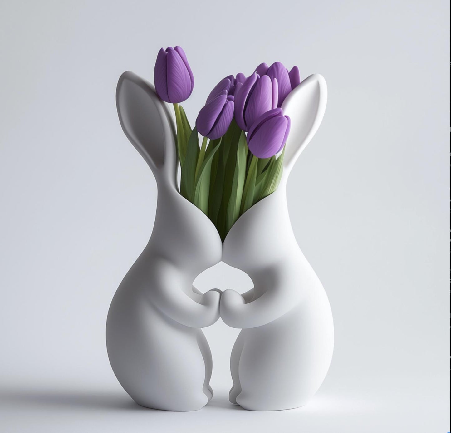 Loving Rabbits Vase