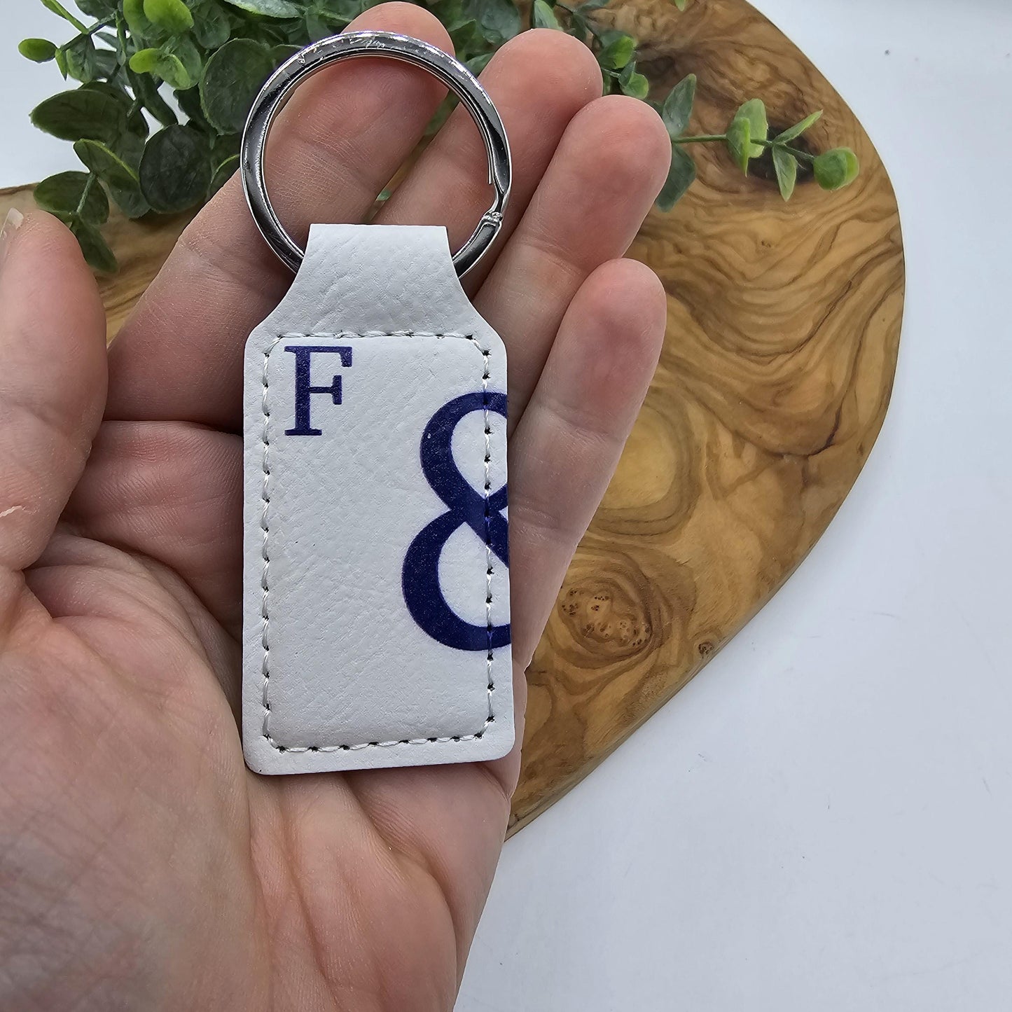 Customized Ampersand Two-Piece Keychain Set for Couples