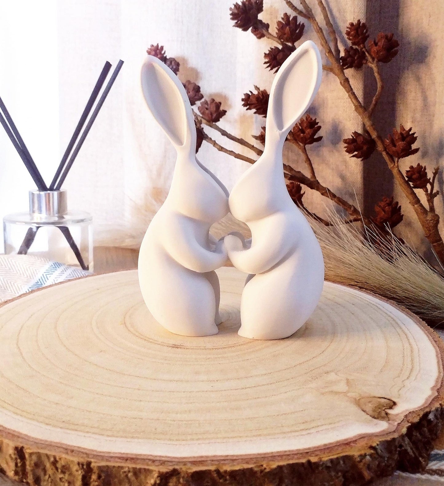 Loving Rabbits Vase