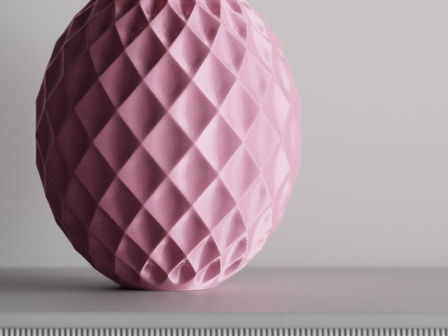 Pink Silk Diamond Sphere Vase