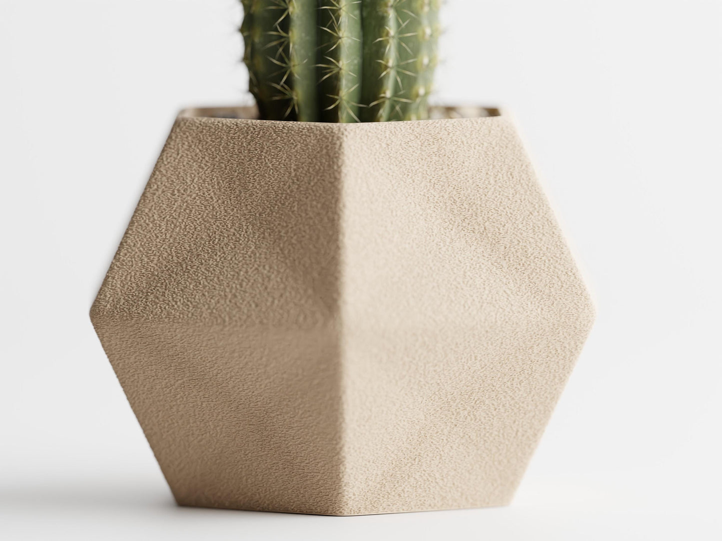 Geo-Trio Geometric Plant Pots, Small Plant Holders, 3 Pots, Eco-Friendly, Biodegradable, Modern Home Decor, Faux Pottery, Lightweight Pots